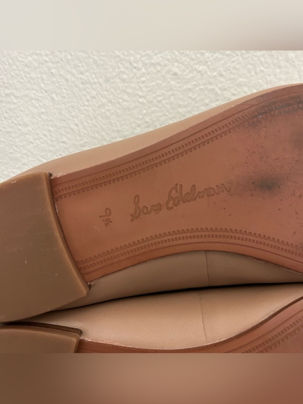 Sam Edelman Alie Ballerina Slip-On Ballet Flats Size 9.5 French Sand Leather Tan - Picture 11 of 11